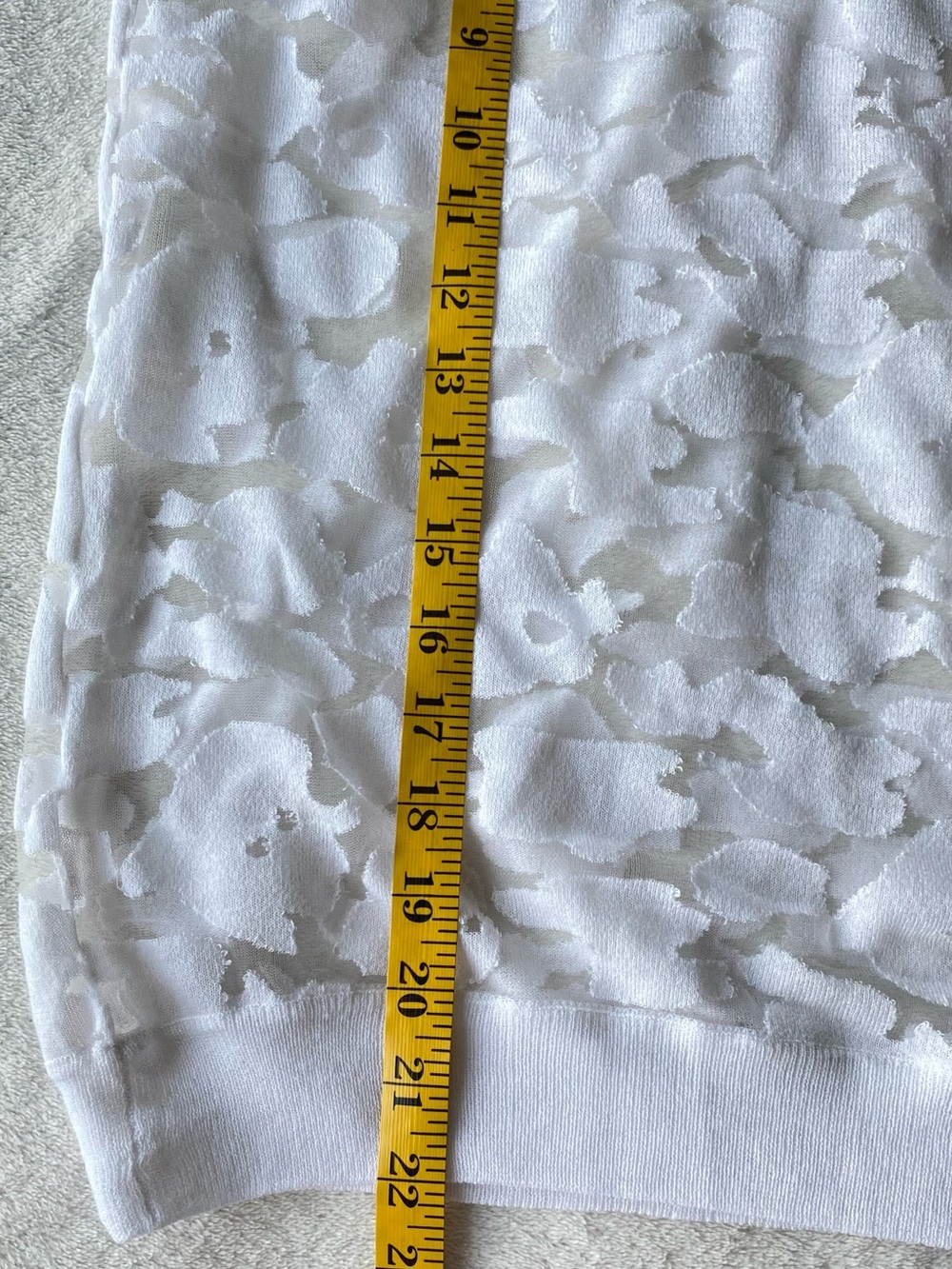 Eleven Paris La Collection White Textured Sheer Long Sleeve Knit Sweater Size 34 - Picture 12 of 14